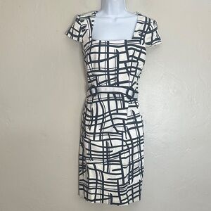 David Meister Black and White Mini Dress